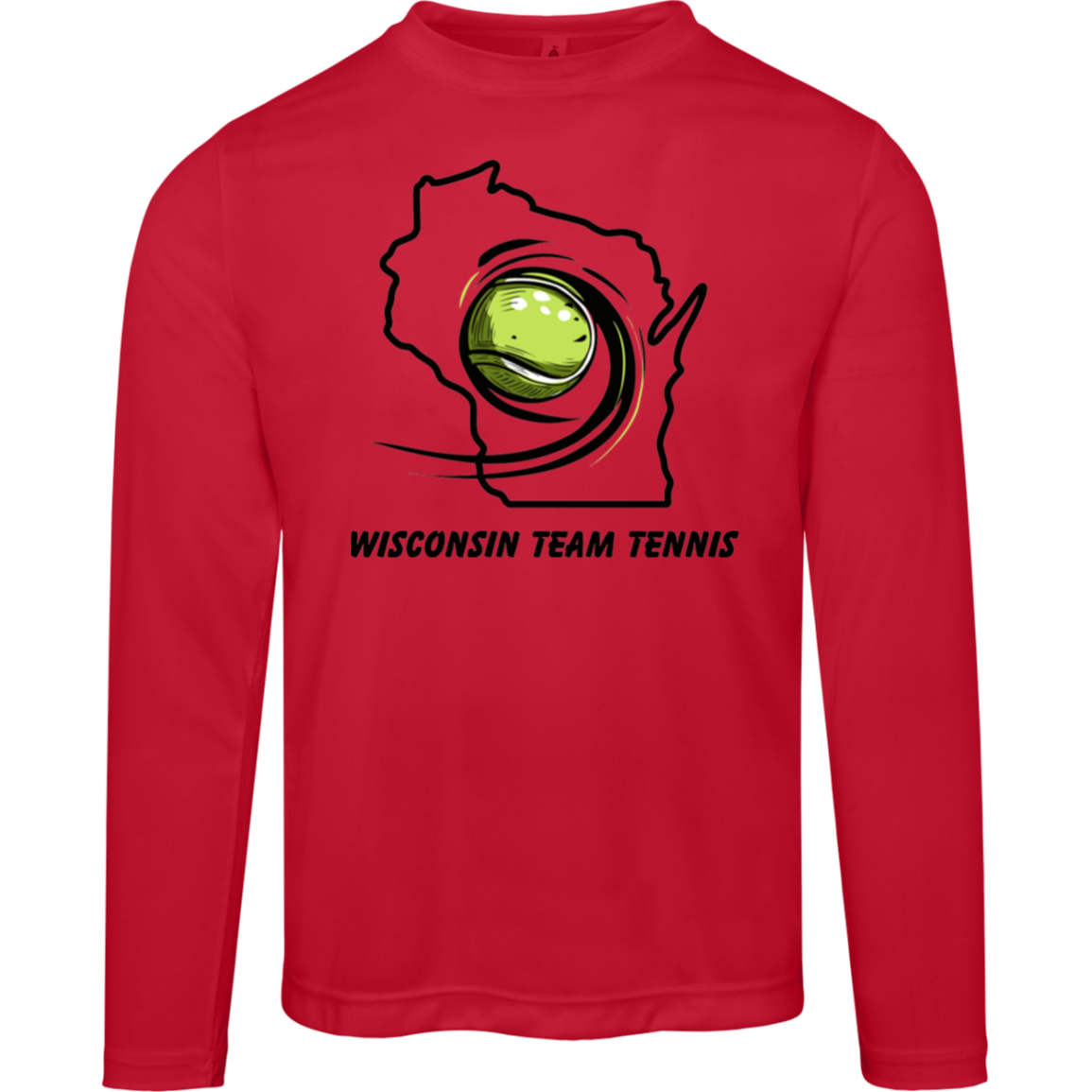 Wisconsin Team Tennis Men's Long Sleeve Performance Tee